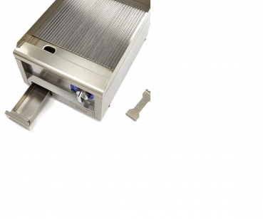 Preview: Commercial Grade Grillplatte Gerillt - Elektrisch - 40 x 60 cm