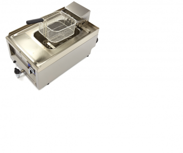 Preview: Commercial Grade Fritteuse 1 x 10L - Elektrisch - 40 x 60 cm mit Wasserhahn
