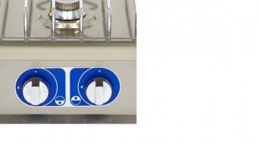 Preview: Commercial Grade Kochfeld - 2 Brenner - Gas - 40 x 60 cm  